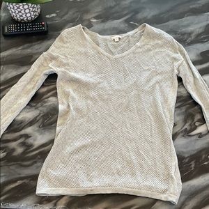 GAP grey sweater, crotchet style